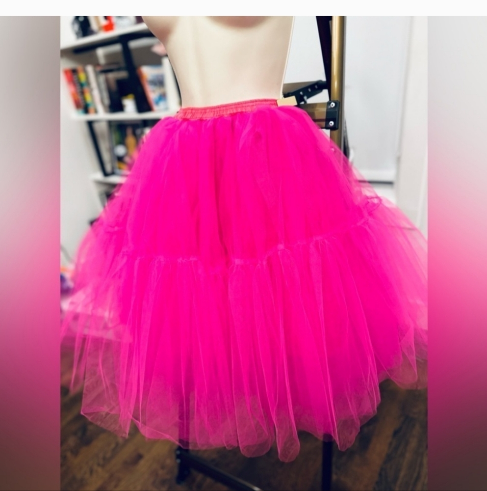 Vibrant Pink Tulle Skirt